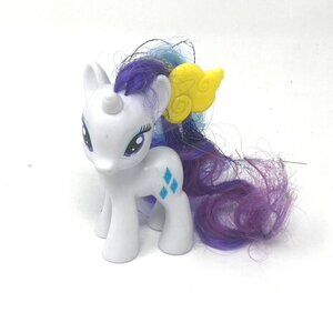 My Little Pony Rainbow Power Rarity Purple Blue Sparkly Hair Clip Collectible